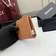 GUCCI | Small Perforated GG Wallet In Brown - 6