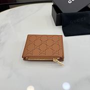 GUCCI | Small Perforated GG Wallet In Brown - 3