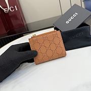GUCCI | Small Perforated GG Wallet In Brown - 2
