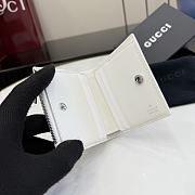 GUCCI | Small Perforated GG Wallet In White - 4