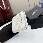 GUCCI | Small Perforated GG Wallet In White - 2