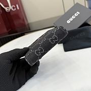 GUCCI | Small wallet with Gucci plaque black GG denim - 4