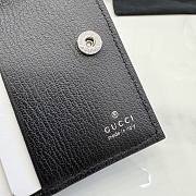 GUCCI | Small wallet with Gucci plaque black GG denim - 2