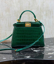 FENDI | Peekaboo Mini Precious skin in green - 1