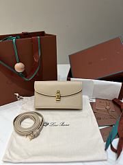 LORO PIANA | Extra Pochette Calfskin In Light Mastic - 1