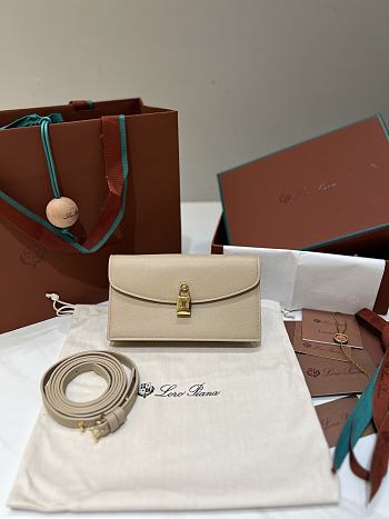 LORO PIANA | Extra Pochette Calfskin In Light Mastic
