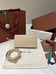 LORO PIANA | Extra Pochette Calfskin In Light Mastic - 6