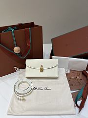 LORO PIANA | Extra Pochette Calfskin In Whisper White - 1