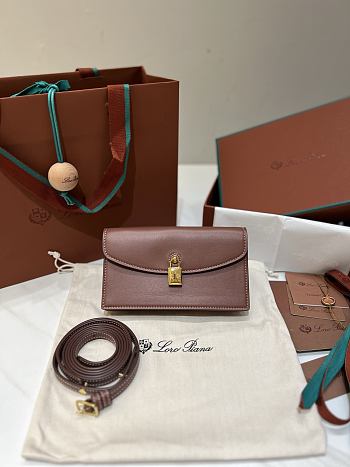 LORO PIANA | Extra Pochette Calfskin In Brown
