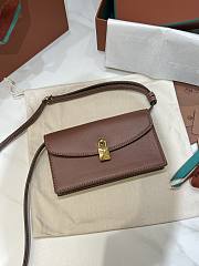 LORO PIANA | Extra Pochette Calfskin In Brown - 4