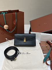 LORO PIANA | Extra Pochette Calfskin In Black - 1