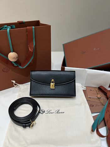 LORO PIANA | Extra Pochette Calfskin In Black