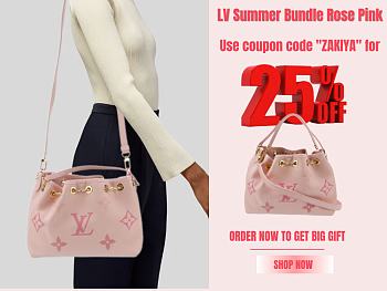 LV Summer Bundle Rose Pink M46492 size 28 x 20 x 11.5 cm