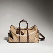 GUCCI | Essence Classic medium duffle bag sand and brown GG canvas - 1