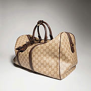 GUCCI | Essence Classic medium duffle bag sand and brown GG canvas - 6