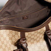 GUCCI | Essence Classic medium duffle bag sand and brown GG canvas - 3