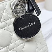 DIOR | Mini Lady Dior Bag with Chain caning in slatted and black - 2