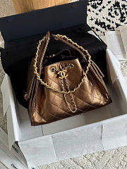 CHANEL |25 Small Metallic Bronze Caviar Quilted Bag - 1