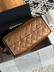 CHANEL |25 Small Metallic Bronze Caviar Quilted Bag - 3