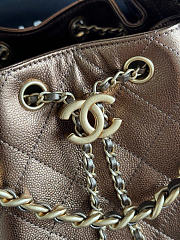 CHANEL |25 Small Metallic Bronze Caviar Quilted Bag - 2