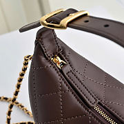 CHANEL | Clutch bag with chain Lambskin & gold-effect metal brown - 4