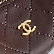 CHANEL | Clutch bag with chain Lambskin & gold-effect metal brown - 3