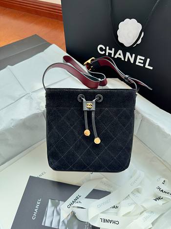 CHANEL | Bucket Bag In Suede Black