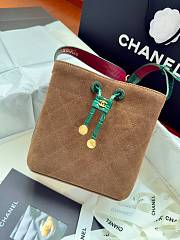 CHANEL | Bucket Bag In Suede Brown - 4