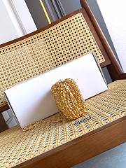 YSL | Evening Small woven metal clutch in gold - 2