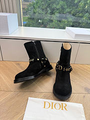 DIOR | Bolt Ankle Boot In Suede Black - 4