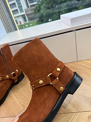 DIOR | Bolt Ankle Boot In Suede Brown - 3
