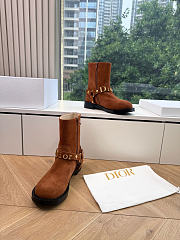 DIOR | Bolt Ankle Boot In Suede Brown - 4