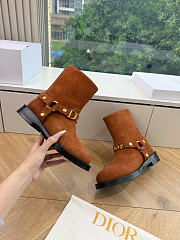 DIOR | Bolt Ankle Boot In Suede Brown - 5