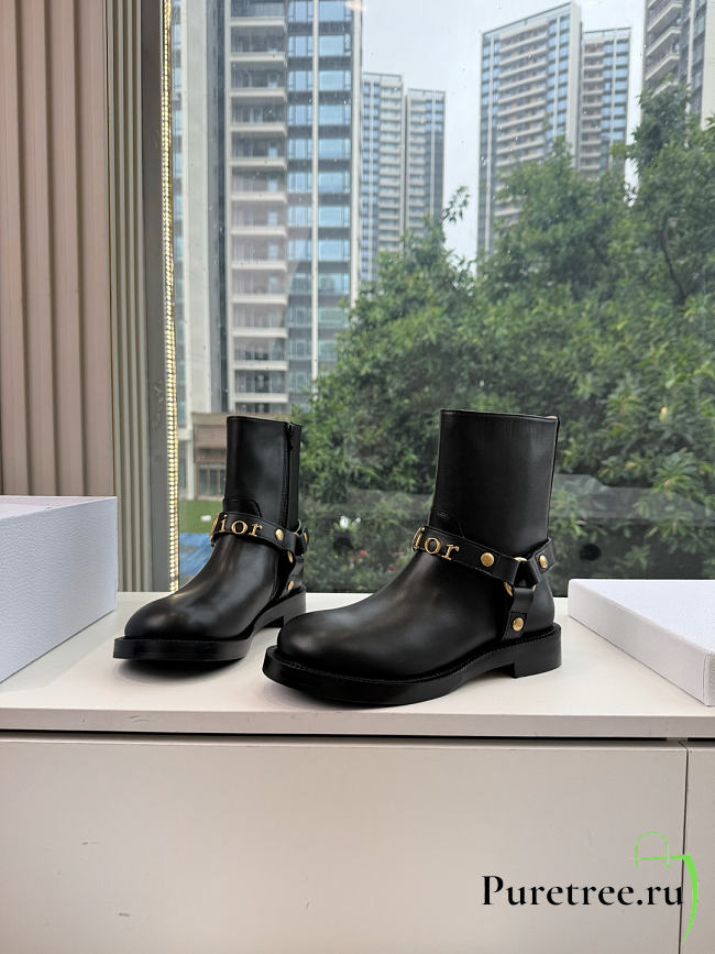DIOR | Bolt Ankle Boot In Calfskin Black - 1