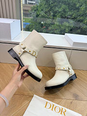 DIOR | Bolt Ankle Boot In Calfskin White - 6