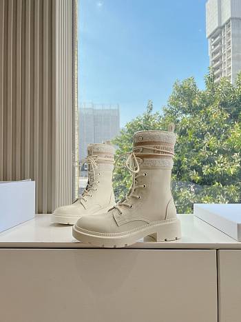 DIOR |  D-Major Ankle Boots  In White