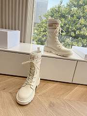 DIOR |  D-Major Ankle Boots  In White - 4