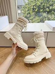 DIOR |  D-Major Ankle Boots  In White - 3