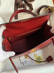 SALE | Hermes Kelly Box Leather Burgundy Size 28 cm - 6