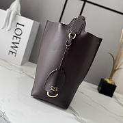 LOEWE | Medium Bilbao Chestnut Leather & Suede Bucket Bag Brown - 5