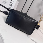 LOEWE | Medium Bilbao Chestnut Leather Bucket Bag Black - 2