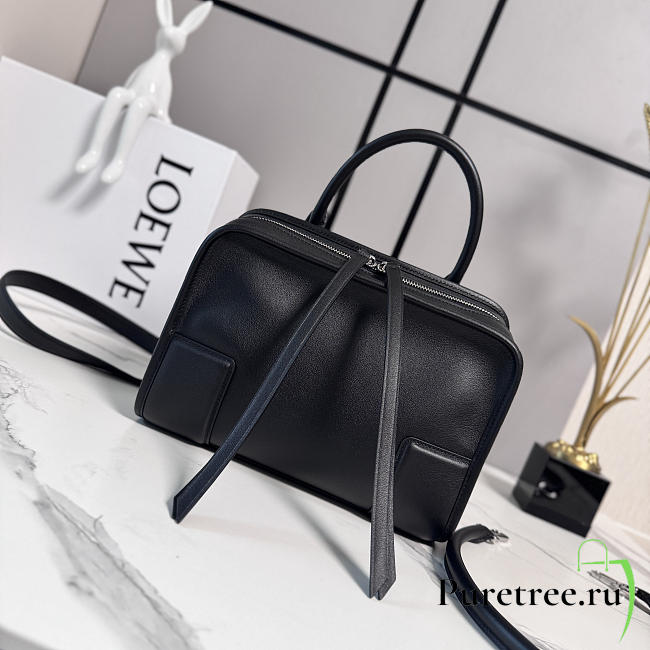 LOEWE | Small Amazona 180 bag in soft calfskin in black - 1