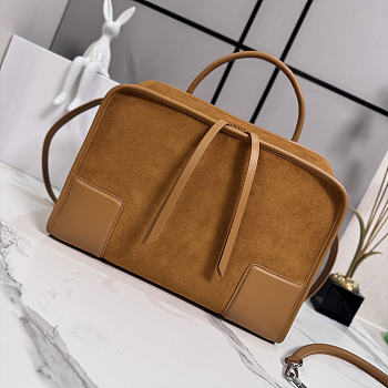 LOEWE | Large Amazona 180 bag in suede brown