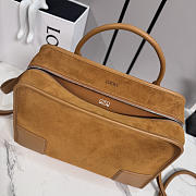 LOEWE | Large Amazona 180 bag in suede brown - 5