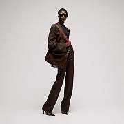 GUCCI | Brera medium crossbody bag dark brown soft perforated GG suede - 6