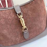 GUCCI | Jackie 1961 medium shoulder bag dark brown GG suede - 4
