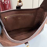 GUCCI | Jackie 1961 medium shoulder bag dark brown GG suede - 2