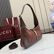 GUCCI | Jackie 1961 small shoulder bag dark brown GG suede - 5