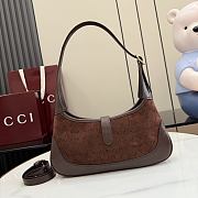 GUCCI | Jackie 1961 small shoulder bag dark brown GG suede - 4