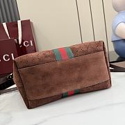 GUCCI | Giglio small tote bag in suede brown - 6